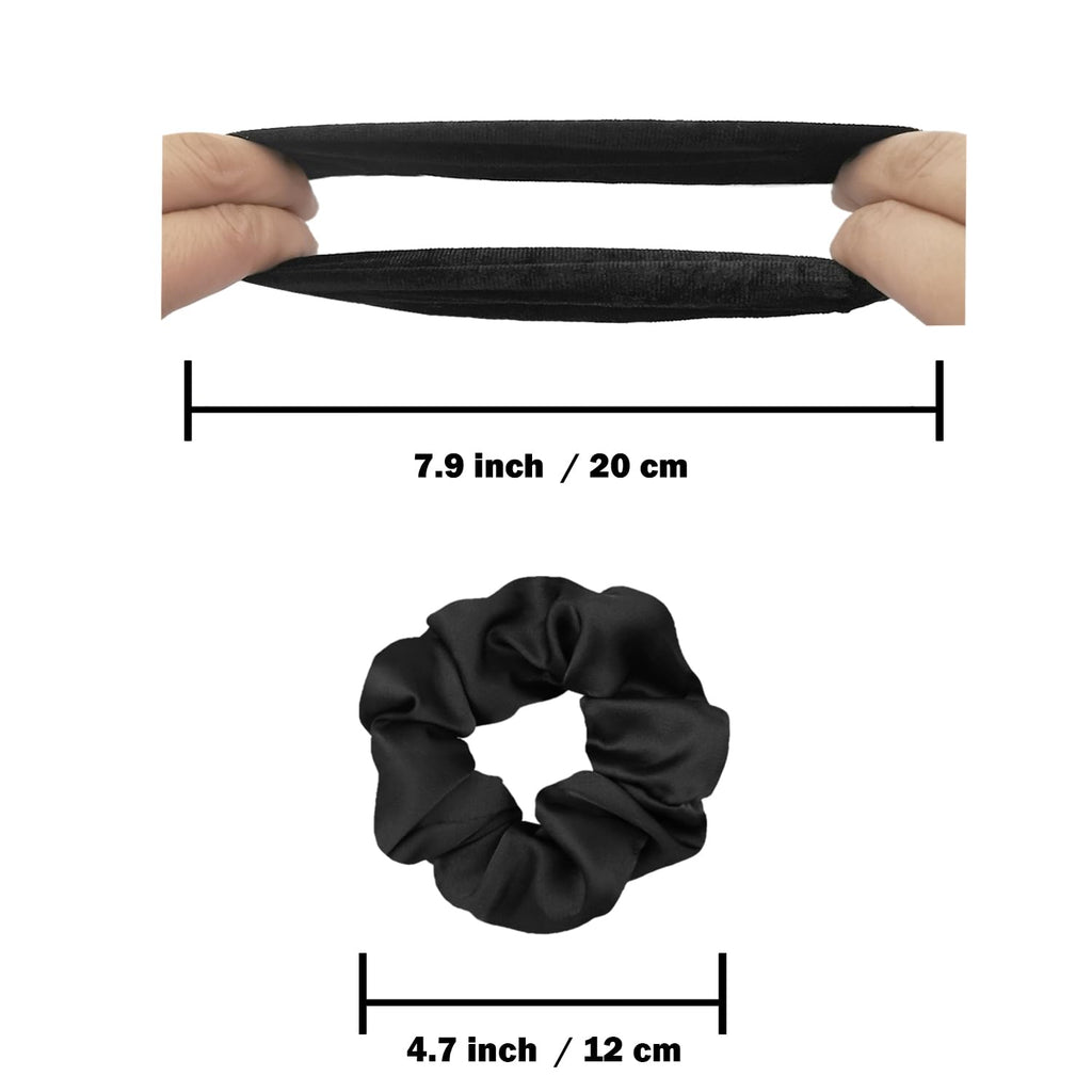 16-Pack Satin Scrunchies for Women – Neutral Colors, Gentle Hold
