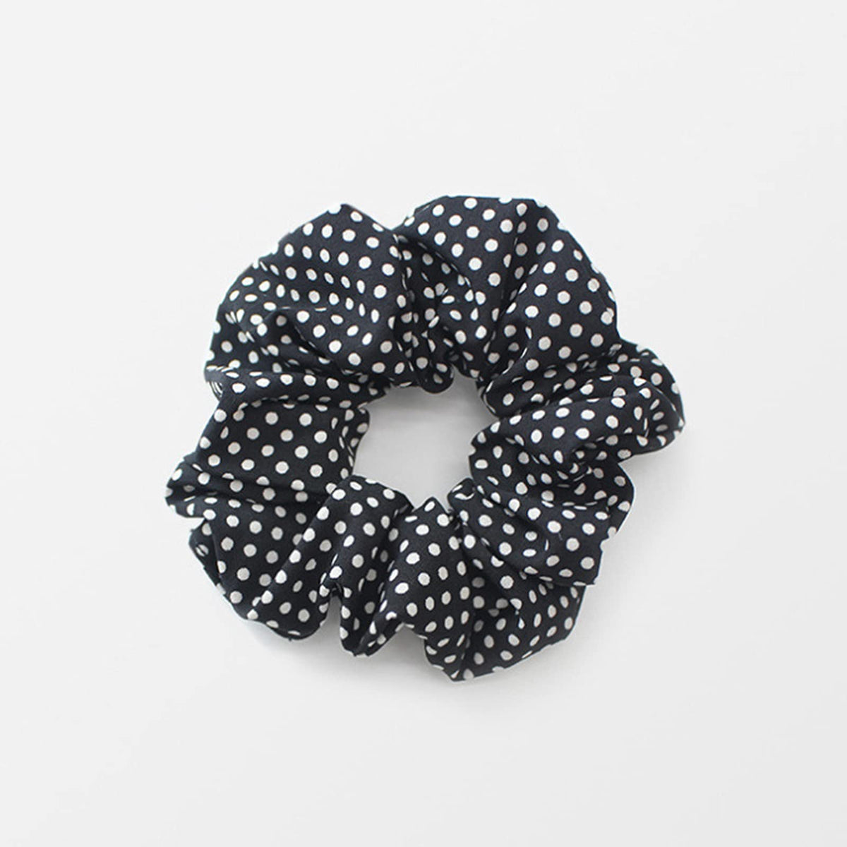 6-Pack Cotton Bandana Scrunchies – Dots Series, Soft Hair Ties