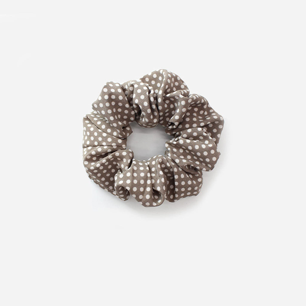 6-Pack Cotton Bandana Scrunchies – Dots Series, Soft Hair Ties
