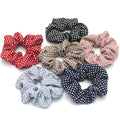 6-Pack Cotton Bandana Scrunchies – Dots Series, Soft Hair Ties
