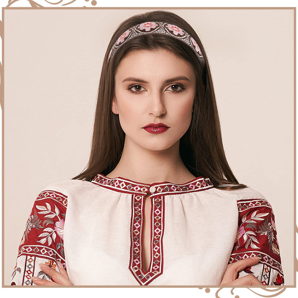 Geosar 9 Pcs Boho Wide Embroidered Headbands for Women Floral Ethnic
